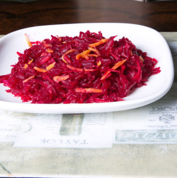 Beetroot salad, South African recipe