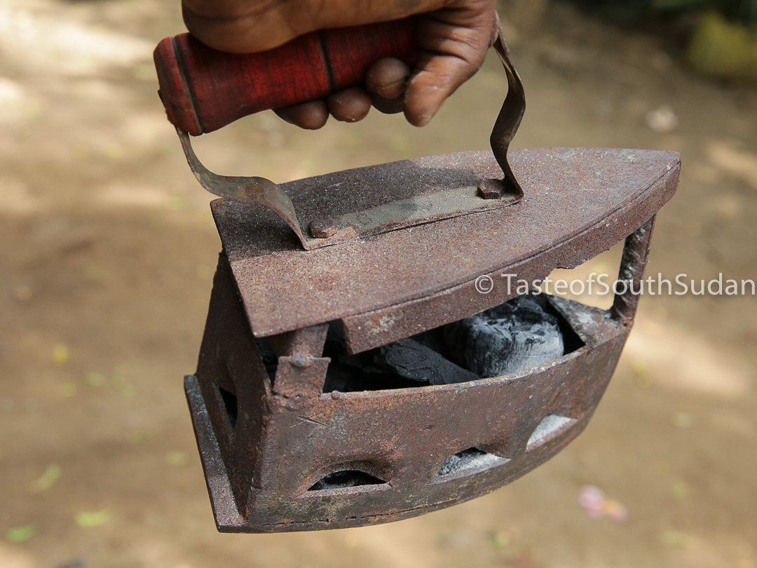 Antique Cast Iron Charcoal Iron, Juba , South Sudan. Taste of South Sudan